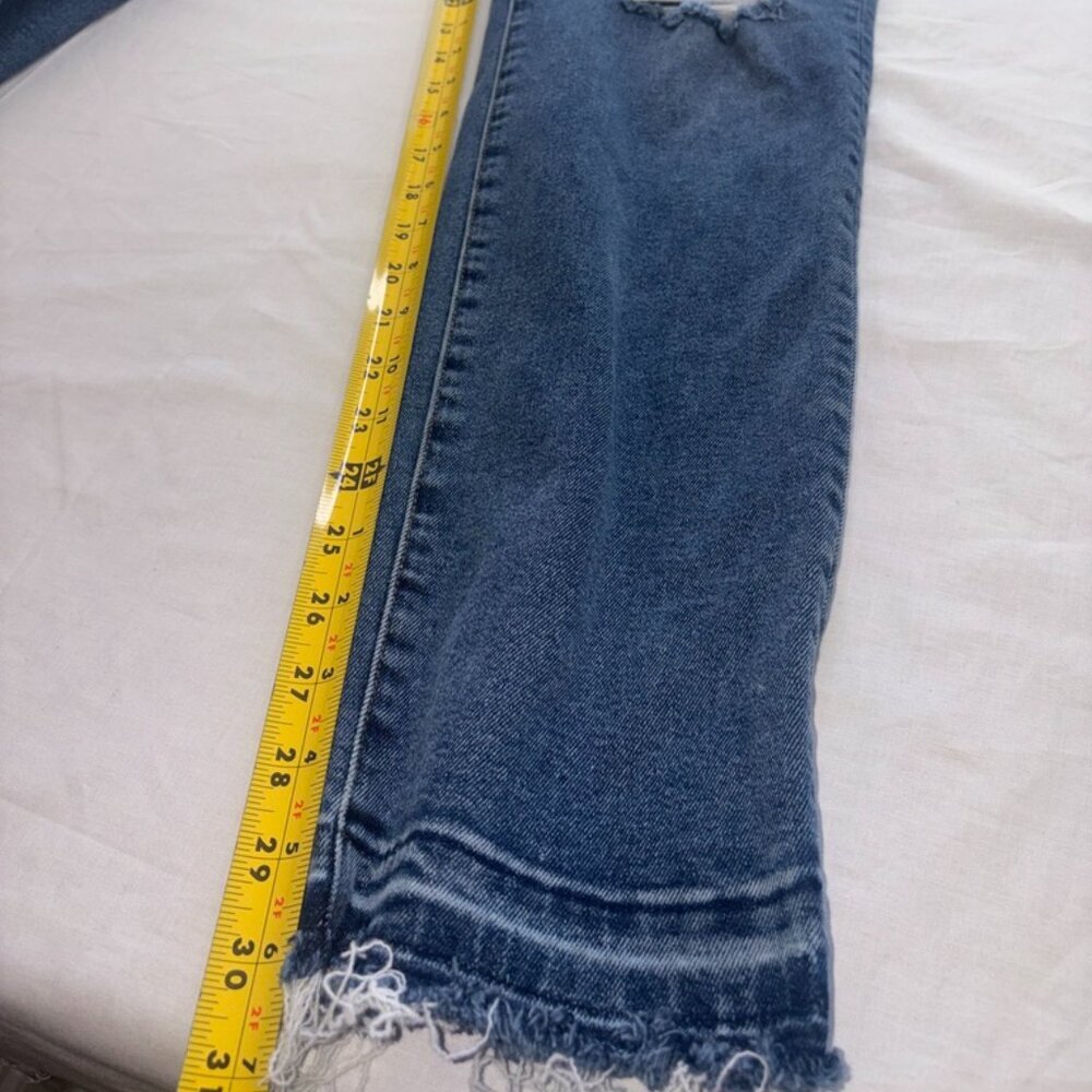 Pilcro and the Letterpress Blue Distressed Straight-Leg Jeans - Picture 10 of 14